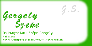 gergely szepe business card