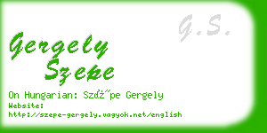 gergely szepe business card